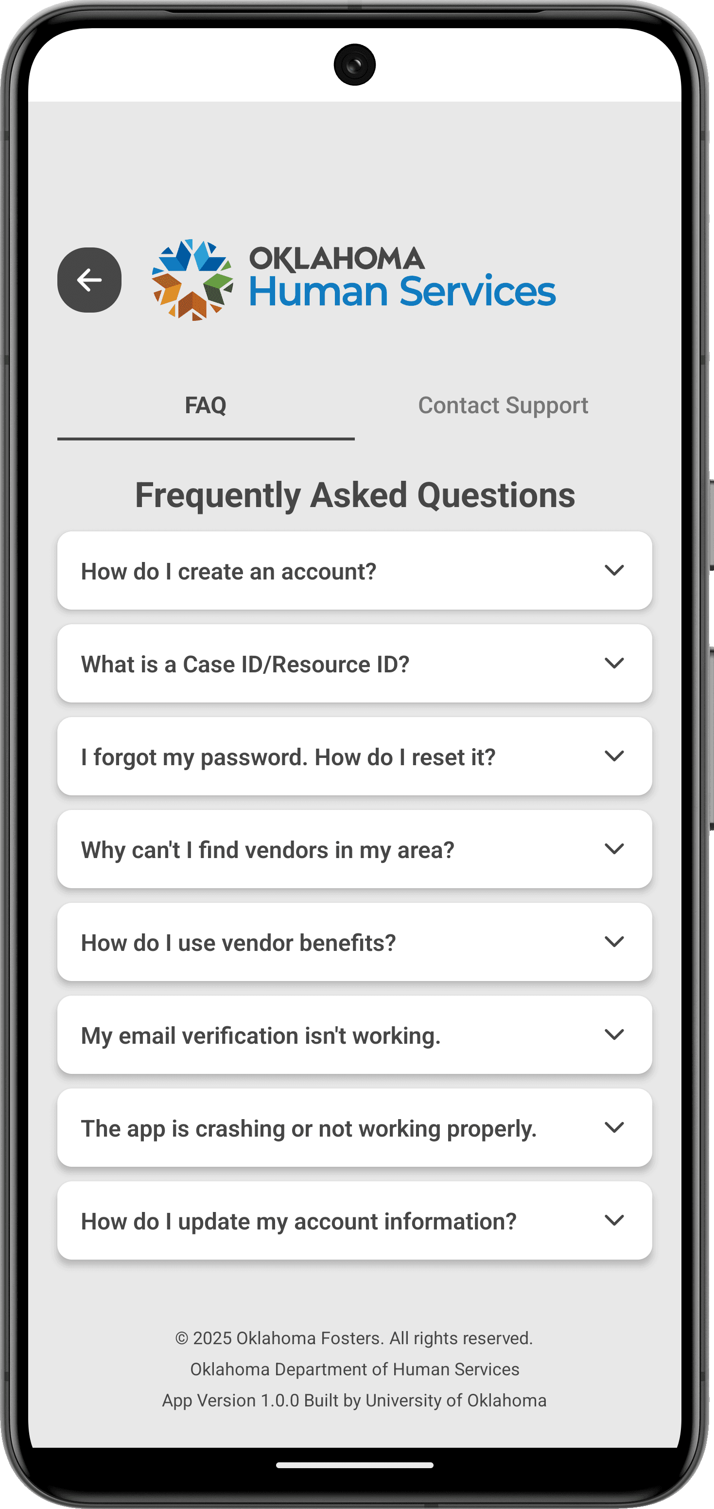 Oklahoma Foster Care: Benefits Directory App Screenshot 5